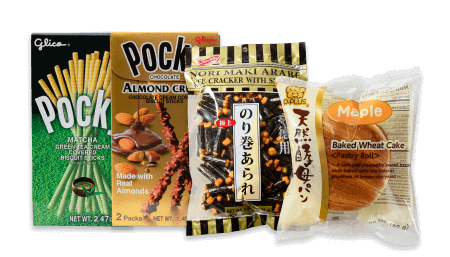 A photo of Pocky and other grab-n-go snacks